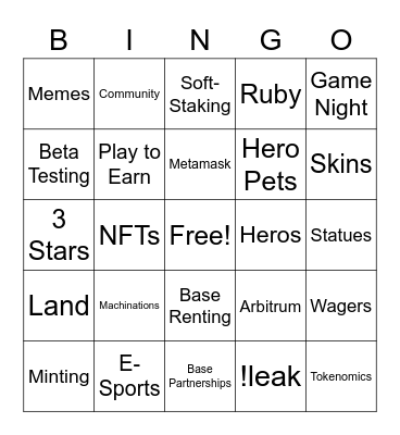 left Bingo Card