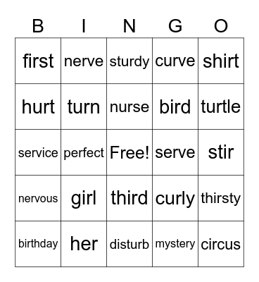 3.15 spelling Bingo Card