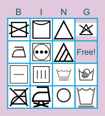 Laundry Day Bingo Card
