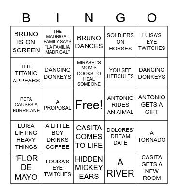 ENCANTO BINGO Card