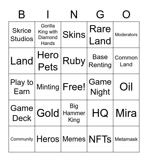 JarJarMinx#0094 Mavia Bingo Card