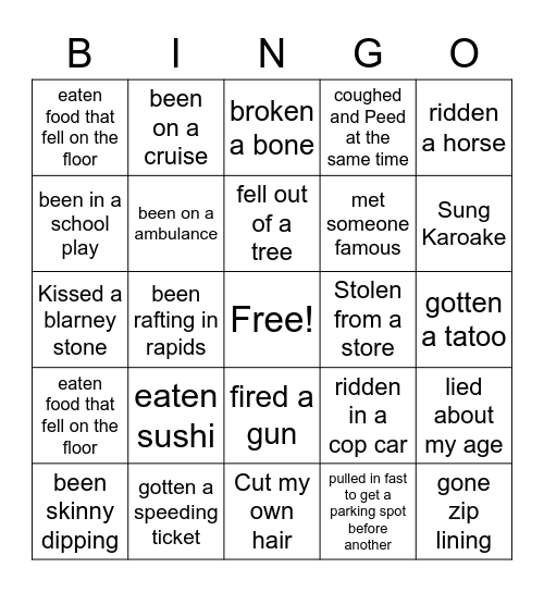 Untitled Bingori Bingo Card