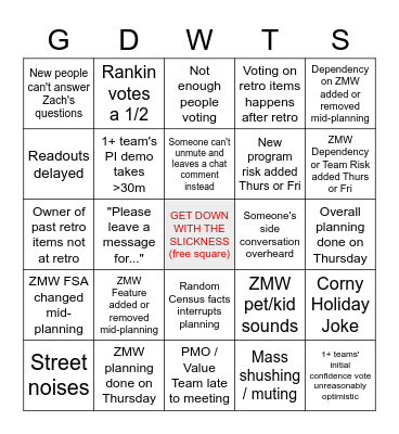ZMW PI-42 Planning Bingo Card