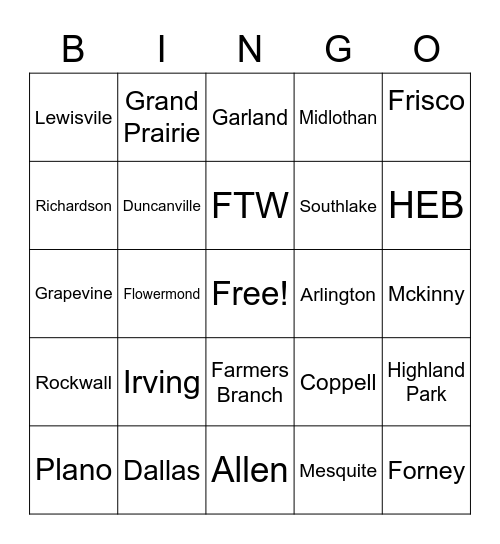 Snow Storm Bingo Card