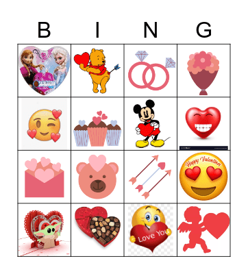 Valentine's Day Bingo Card