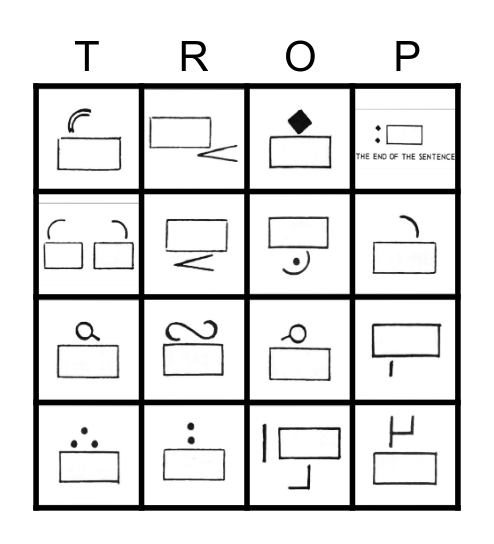 Trope BINGO Card