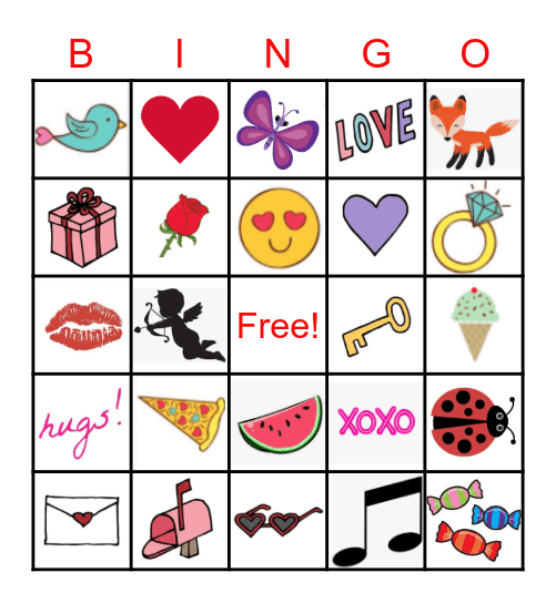 Valentine Bingo Card