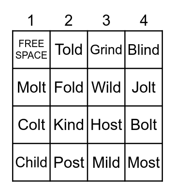 Closed Exception BINGO Card