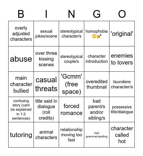 Mini Movie Bingo <33 Bingo Card