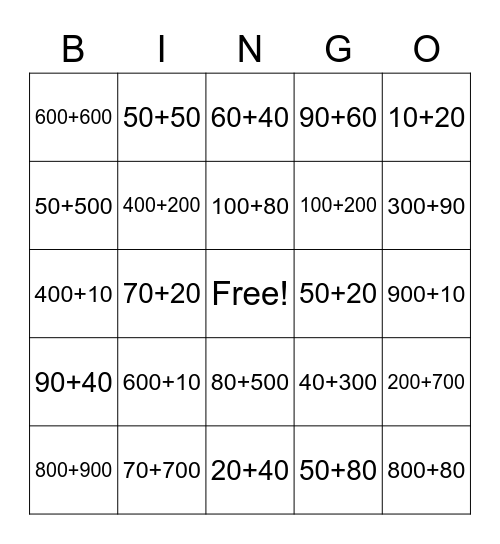 Front End Estimation Bingo Card