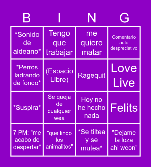 PLEao PSOINTING BINGO Card