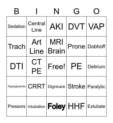 COVID BINGO Card