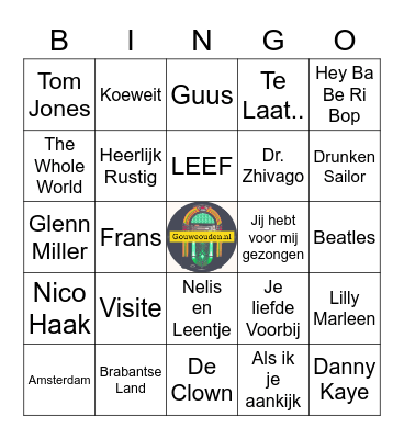 Gouweouden Muziekbingo 5 2023 Bingo Card