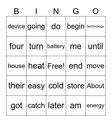 March Bingo Card