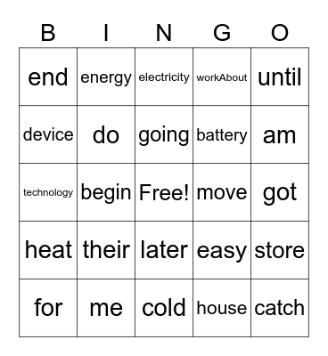 March Bingo Card