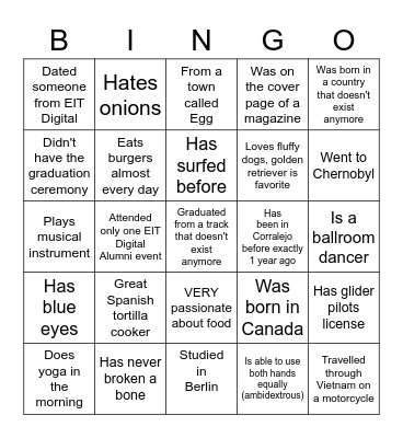 2 Bingo Card