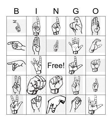 ASL Bingo Card