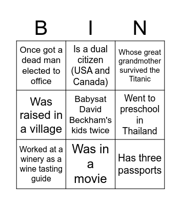 DFL Icebreaker Bingo Card