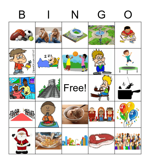 Cuando era niño en Guatemala Bingo Card