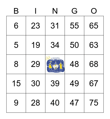 1-75 - Partie Bleue (logo école) Bingo Card