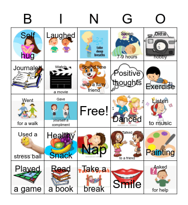 Self Care Bingo Card