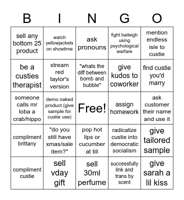 saturday basics bingo Card