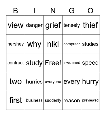 purple lesson 75-79 Bingo Card