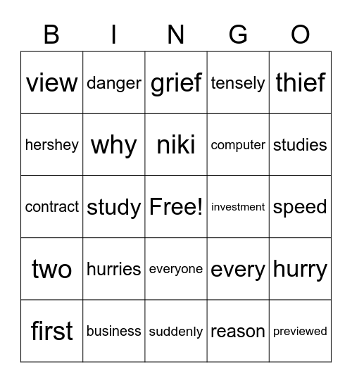 purple lesson 75-79 Bingo Card