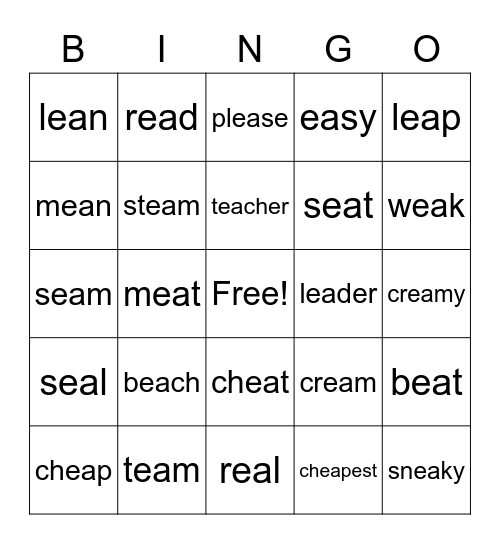 EA Bingo Card