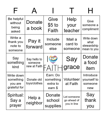 Name: Bingo Card