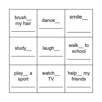 find someone who... Bingo Card