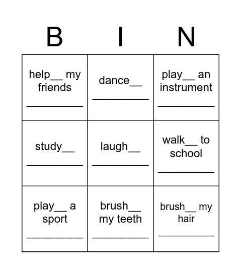 find someone who... Bingo Card