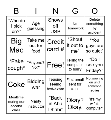 Digital Comm Bingo Card