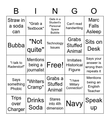 Former Senior Chief Intelligence Officer Jon C. Altmann Bingo Card Bingo Card