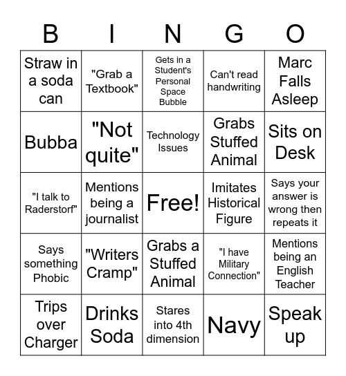 Former Senior Chief Intelligence Officer Jon C. Altmann Bingo Card Bingo Card