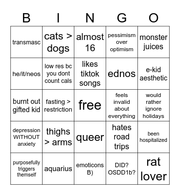 james' sh/edtwt bingo heart eyes Bingo Card