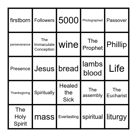 The New Passover Bingo Card