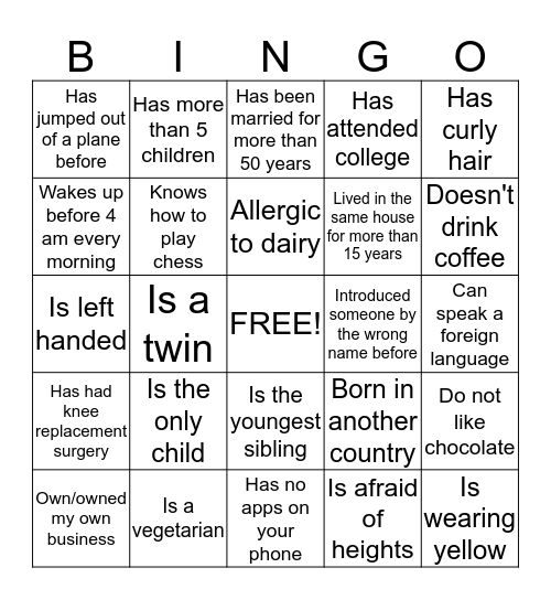 Elzadia Birthday Bingo Card