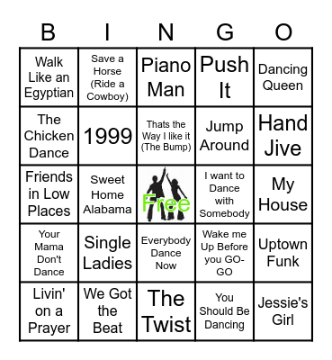 Dance! Sing! Clap! Bingo Card