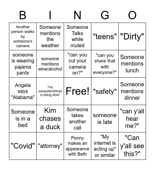 CRRU Meeting Bingo  Pride Not Prize :) Bingo Card