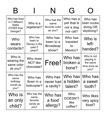 2022 Prospective Student Interviews Social Bingo Card