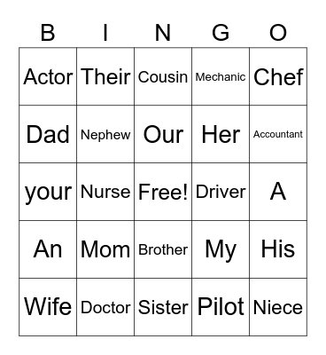 REVIEW Bingo Card