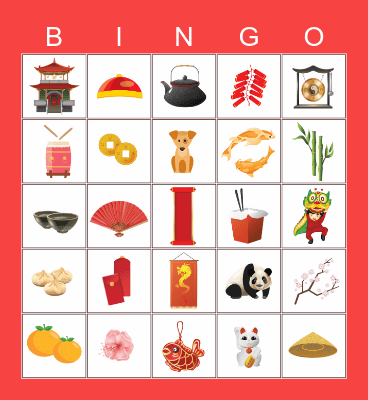 Chinese New Year 2021 Bingo Card