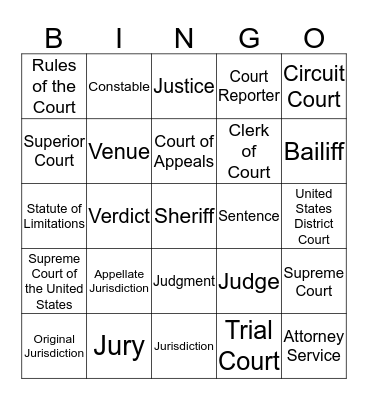 LSA Chapter 5 Bingo Card