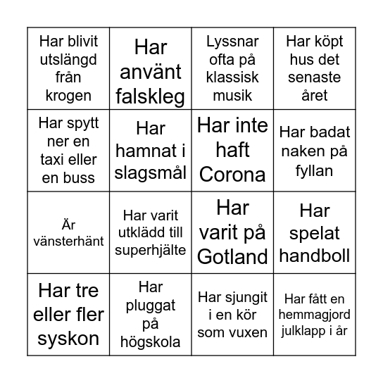 Mingelbingo Card