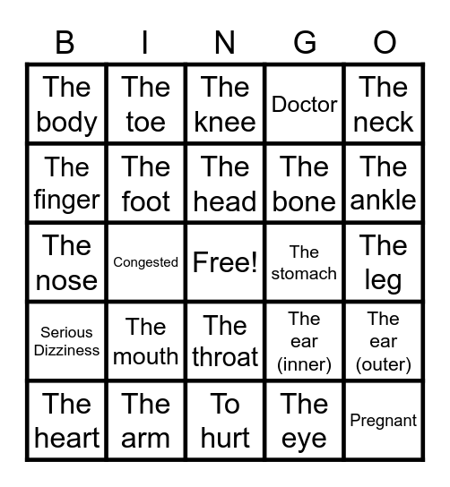 El Consultorio Bingo Card