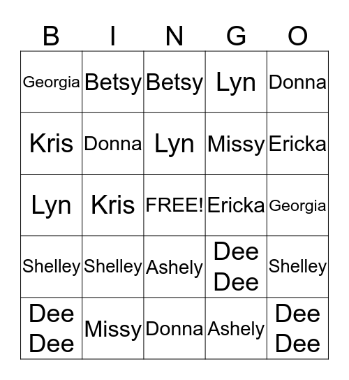 WW2015 Bingo Card