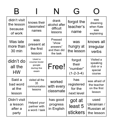FIND SOMEONE WHO Bingo Card