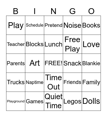 Early Childhood Education Bingo Card