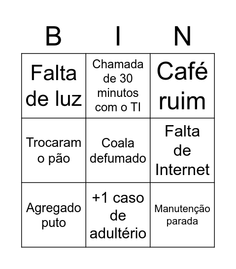 cinta Bingo Card